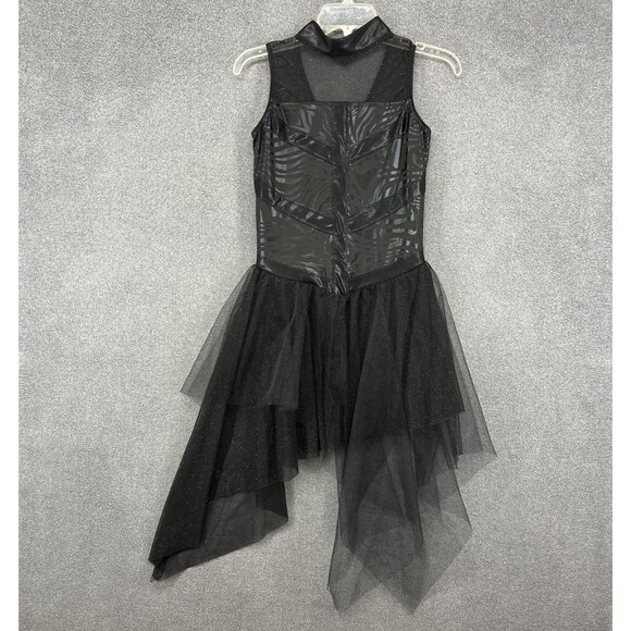 Revolution Dancewear Dress Women youth Medium Asymmetrical Tulle Leotard Costume - Picture 1 of 16